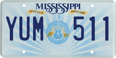 MS license plate YUM511