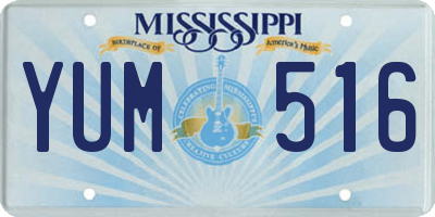 MS license plate YUM516