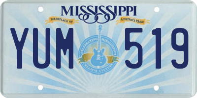 MS license plate YUM519