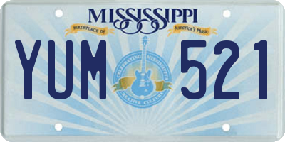 MS license plate YUM521