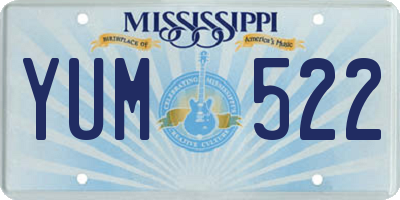 MS license plate YUM522