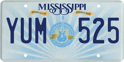 MS license plate YUM525