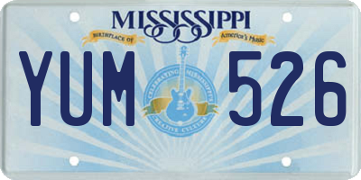 MS license plate YUM526