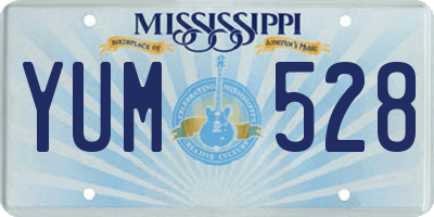 MS license plate YUM528