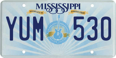 MS license plate YUM530