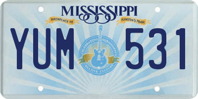 MS license plate YUM531