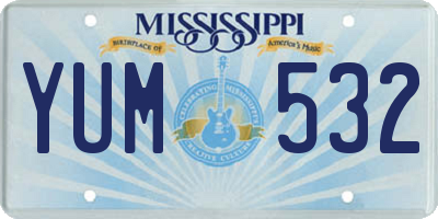MS license plate YUM532