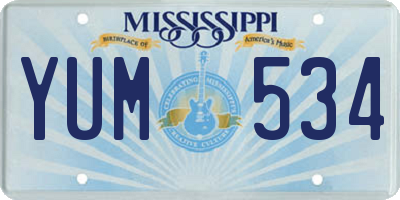 MS license plate YUM534