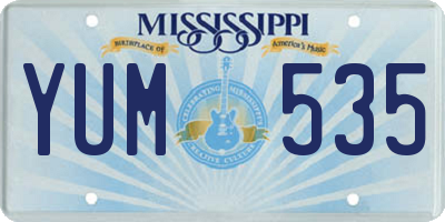 MS license plate YUM535