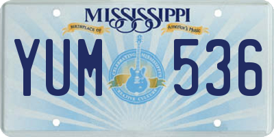 MS license plate YUM536