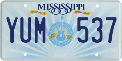 MS license plate YUM537