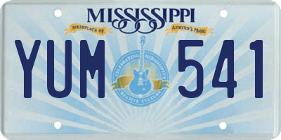 MS license plate YUM541