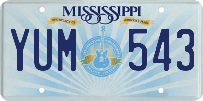 MS license plate YUM543