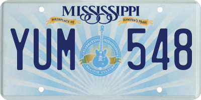 MS license plate YUM548