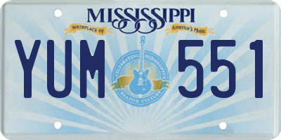 MS license plate YUM551