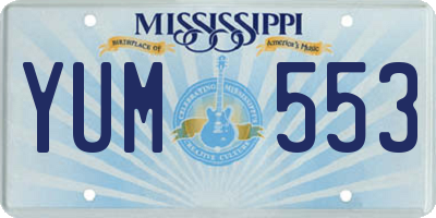 MS license plate YUM553