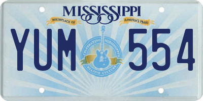 MS license plate YUM554