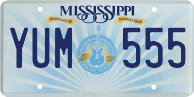 MS license plate YUM555
