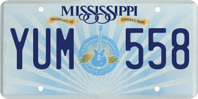 MS license plate YUM558