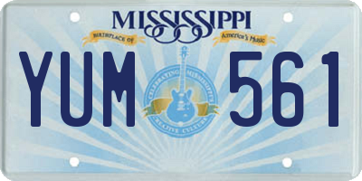 MS license plate YUM561