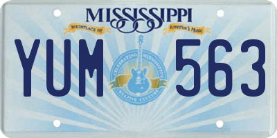 MS license plate YUM563