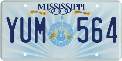 MS license plate YUM564