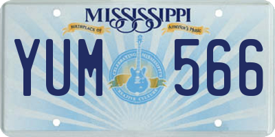 MS license plate YUM566