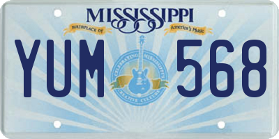 MS license plate YUM568