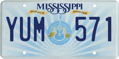MS license plate YUM571