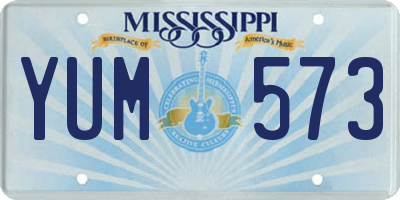 MS license plate YUM573