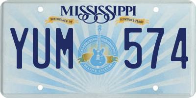 MS license plate YUM574