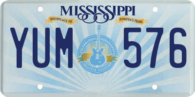 MS license plate YUM576