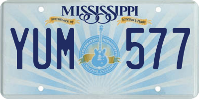 MS license plate YUM577