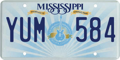 MS license plate YUM584