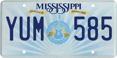 MS license plate YUM585