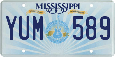 MS license plate YUM589