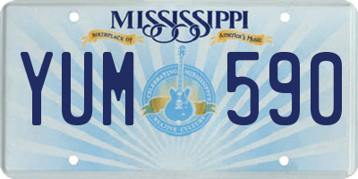 MS license plate YUM590