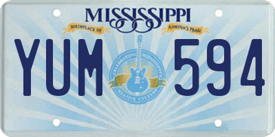 MS license plate YUM594