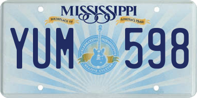 MS license plate YUM598