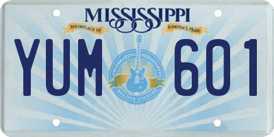MS license plate YUM601