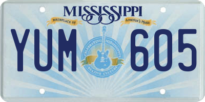 MS license plate YUM605