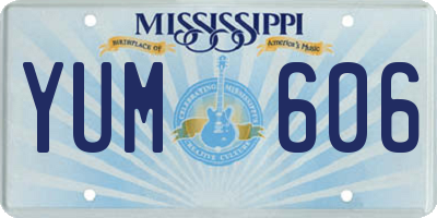 MS license plate YUM606