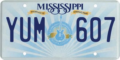 MS license plate YUM607