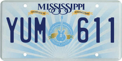 MS license plate YUM611