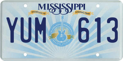 MS license plate YUM613