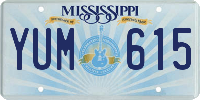 MS license plate YUM615