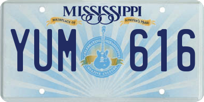 MS license plate YUM616