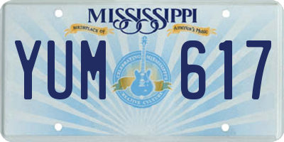 MS license plate YUM617