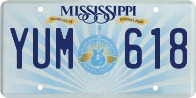 MS license plate YUM618