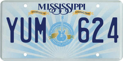MS license plate YUM624